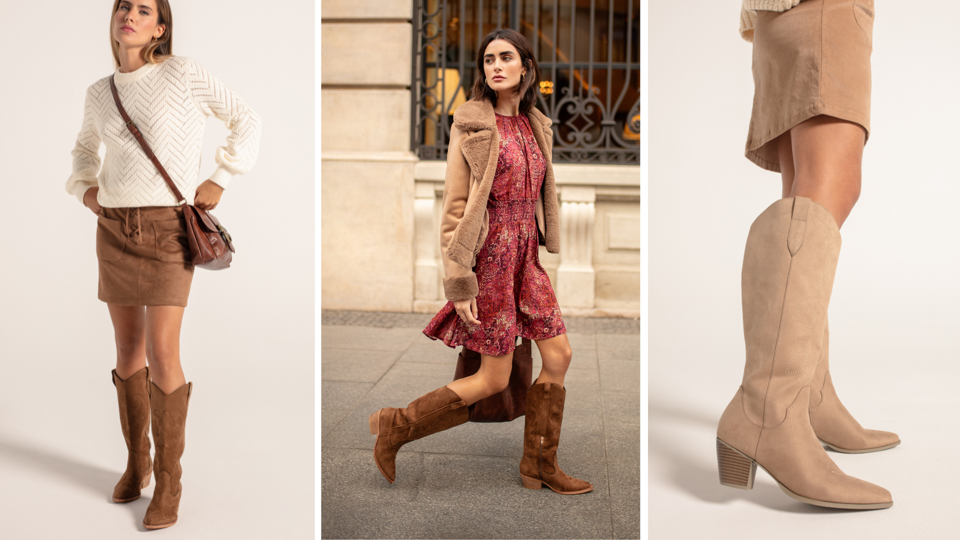 la bota cowboy para looks boho